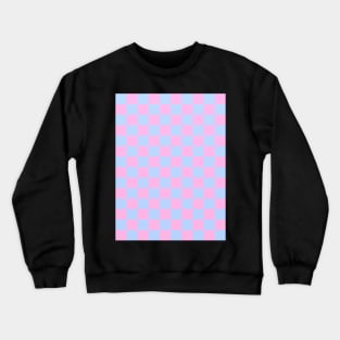 Blue and Pink Checkered Pattern Crewneck Sweatshirt